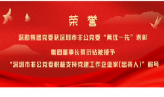 深勘集團黨委獲深圳市非公黨委“兩優(yōu)一先”表彰，集團董事長蔡衍鉆被授予“深圳市非公黨委積極支持黨建工作企業(yè)家（出資人）”稱號